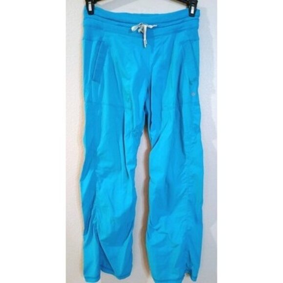Lululemon Women's Turquoise Jogger Jogging Pants Drawstring Pockets S? 28"W FLAW - Picture 1 of 13